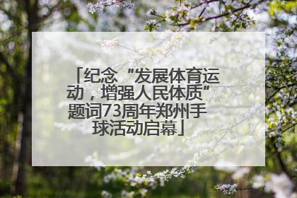 纪念“发展体育运动，增强人民体质”题词73周年郑州手球活动启幕